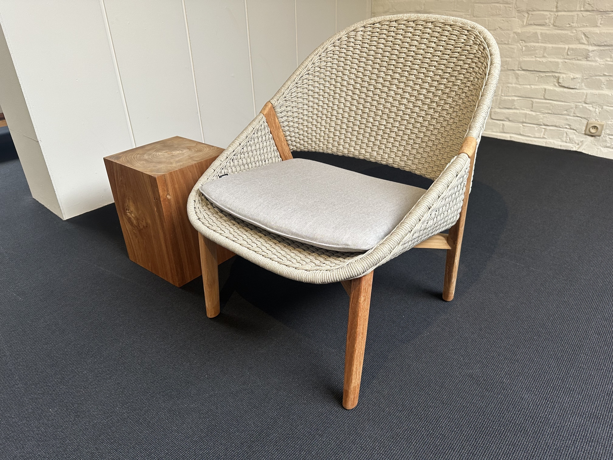 Tribu-Elio lounge stoel in teak met Tricord