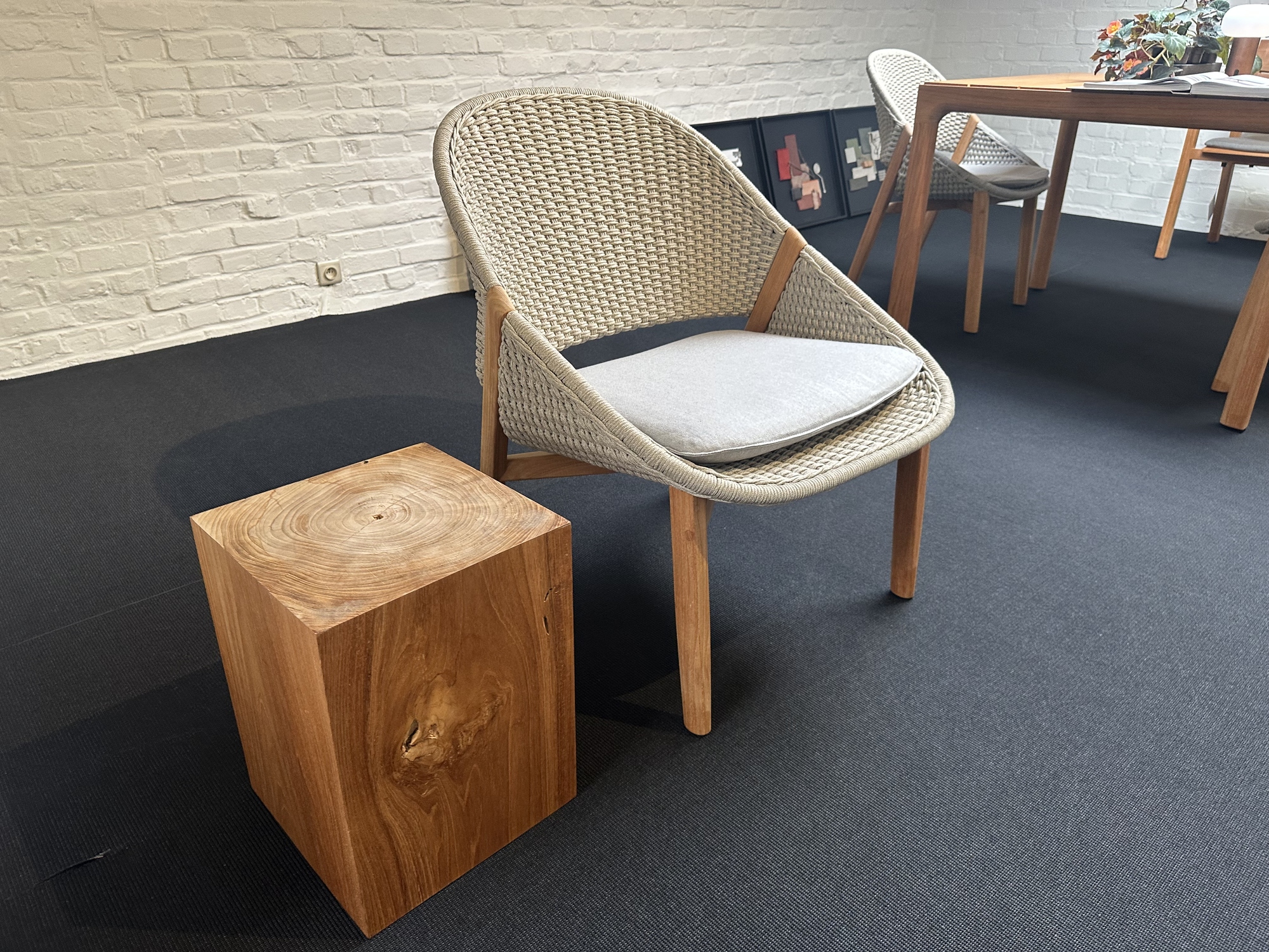 Tribu-Elio lounge stoel in teak met Tricord