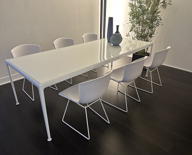 Knoll-outdoor tafel Richard Schultz 1966 met 6 Bertoia plastic chairs - 40%