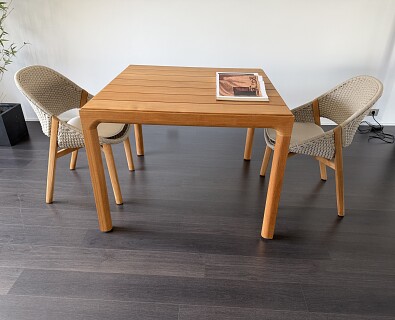 Tribu-Illum eettafel teak met 2 stoelen Elio - 70%