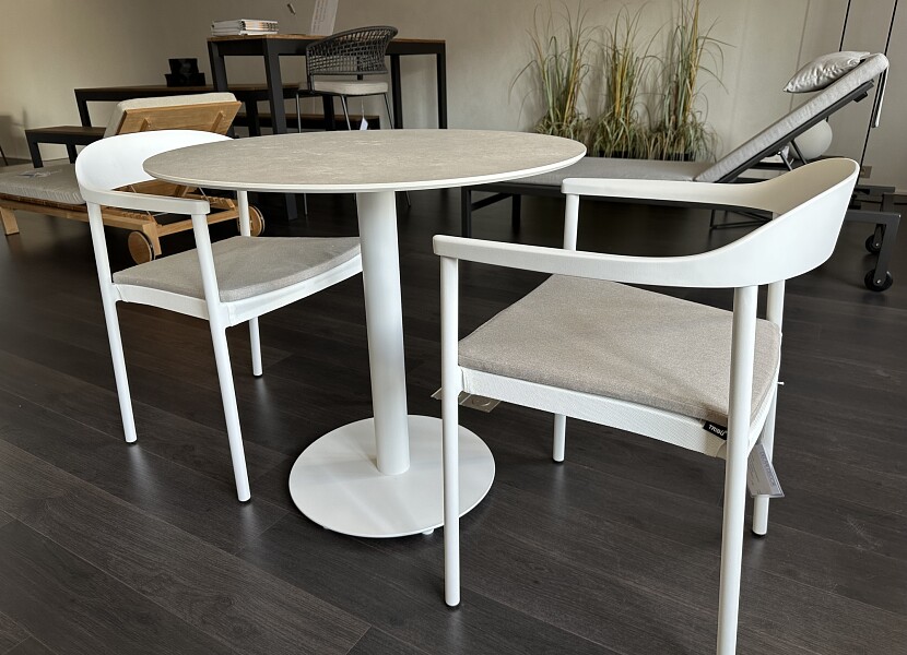 Tribu-ronde T-Table ceramic met 2 armstoelen - 60%