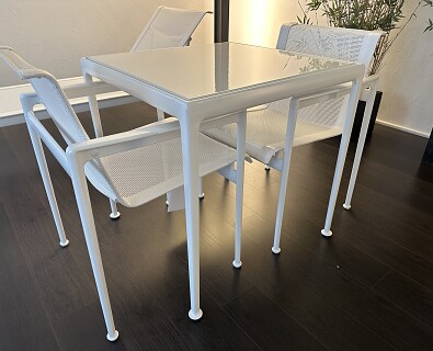 Knoll-outdoor eettafel met 2 armstoelen 1966 collection Richard Schutz -30%