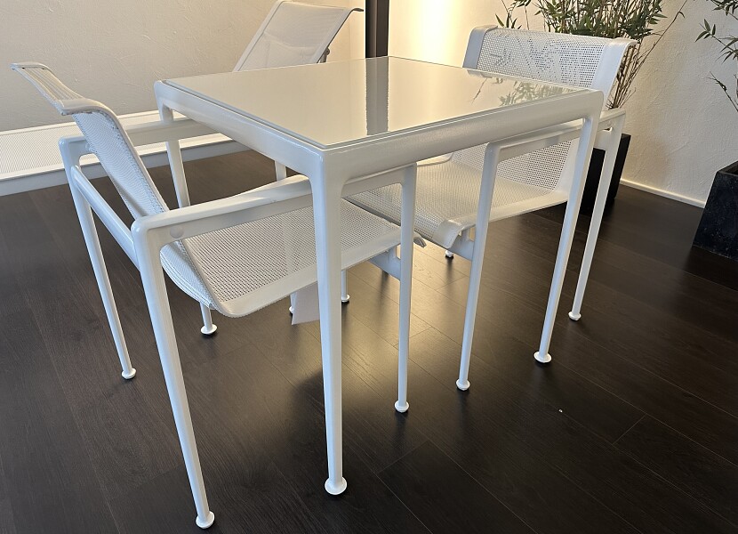 Knoll-outdoor eettafel met 2 armstoelen 1966 collection Richard Schutz -30%